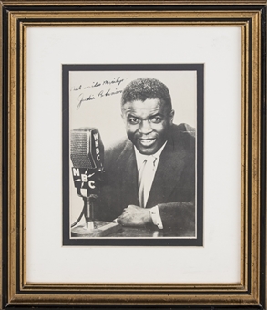 Jackie Robinson Signed & "Best Wishes Marilyn" Inscribed Photo in Framed Display (PSA/DNA)